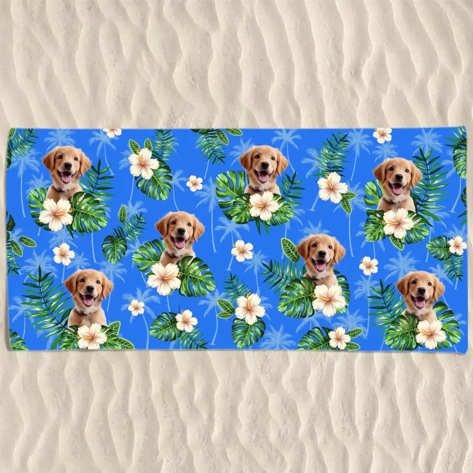 Custom Photo Hot Days, Cool Pets - Dog
& Cat Personalized Custom Beach Towel - Summer Vacation Gift, Birthday Pool Party Gift For Pet Owners, Pet Lovers