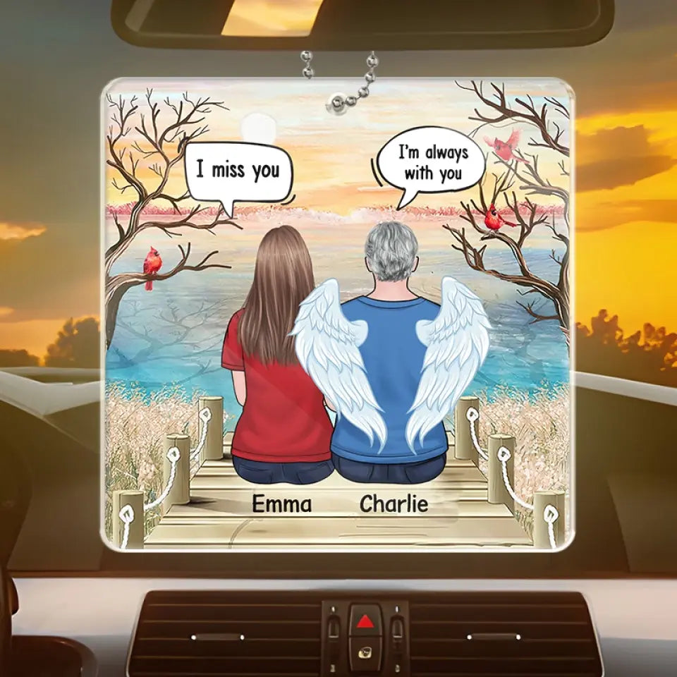 You Are My Today And All Of My Tomorrows - Memorial Personalized Custom Car Ornament - Acrylic Custom Shaped - Sympathy Gift For Family Members