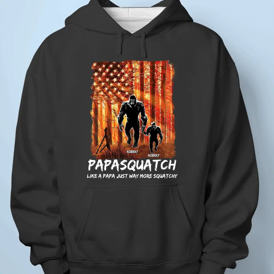 Bigfoot Dad Like A Regular Dad But More Squatchy - Family Personalized Custom Unisex T-shirt, Hoodie, Sweatshirt - Gift For Dad, Grandpa