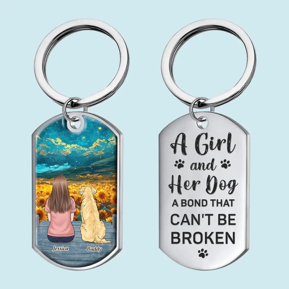 My Heart Will Always Wear The Pawprints Left By You - Memorial Personalized Custom Keychain - Sympathy Gift For Pet Owners, Pet Lovers