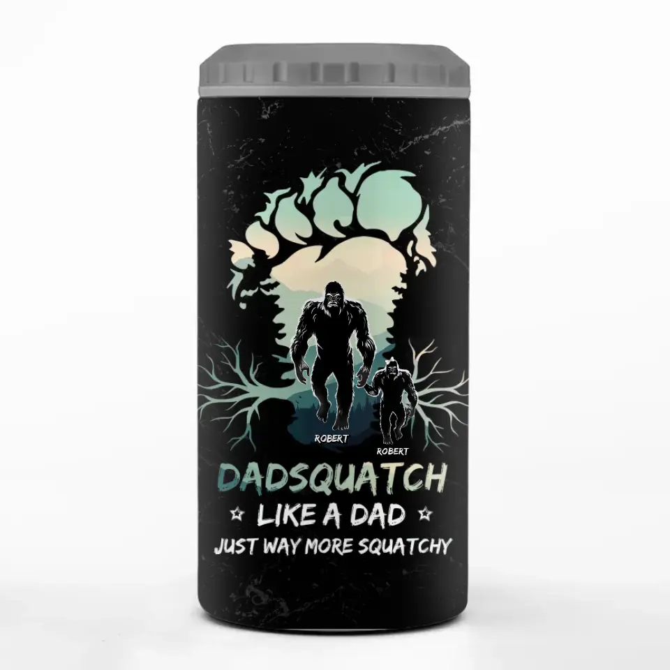 Beyond The Legend, Bigfoot Gone Wild - Family Personalized Custom 4 In 1 Can Cooler Tumbler - Gift For Dad, Grandpa
