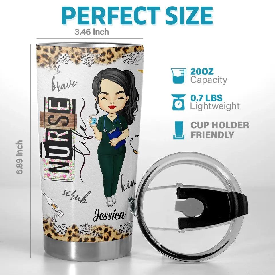The Real Superheroes Of Our Healthcare System - Nurse Personalized Custom Tumbler - Appreciation, Thank You Gift, Nurse Life