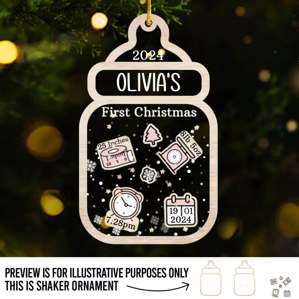 Children Make You Want To Start Life Over - Family Personalized Custom 3 Layers Shaker Ornament - Christmas Gift For Baby Kids, Newborn Baby