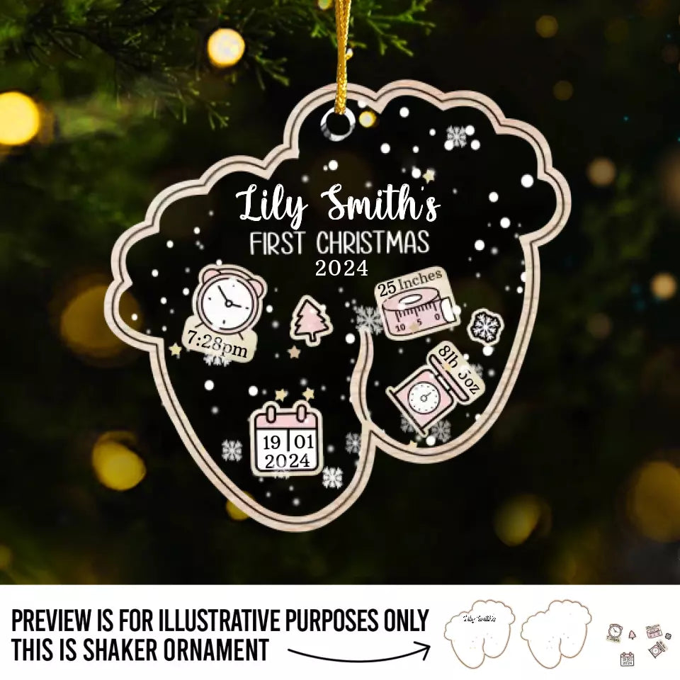 This Christmas, You Are The Greatest Gift Of All - Family Personalized Custom 3 Layers Shaker Ornament - Christmas Gift For Baby Kids, Newborn Baby