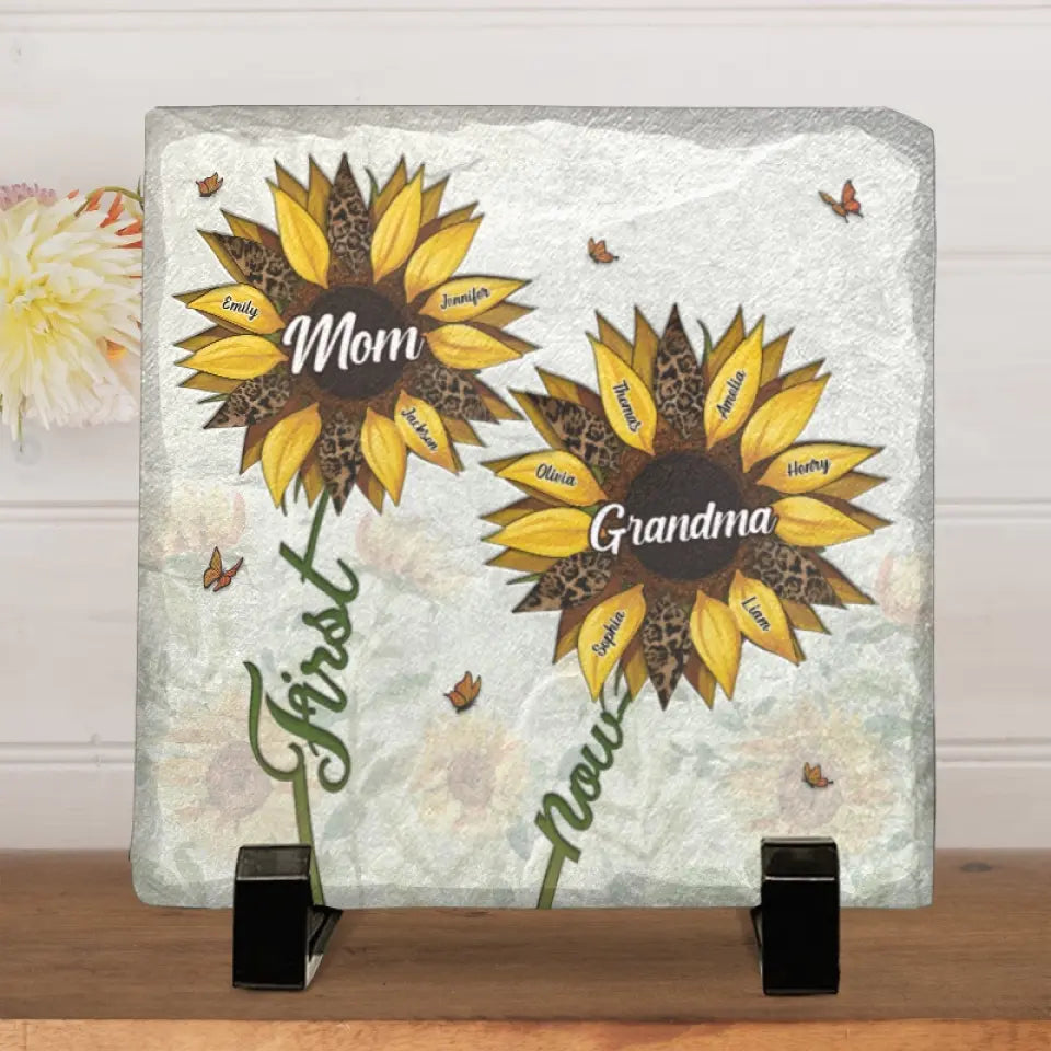 The Limitless Love Of A Mother, A Force That Knows No Bounds - Family Personalized Custom Square Shaped Stone With Stand - Gift For Mom, Grandma