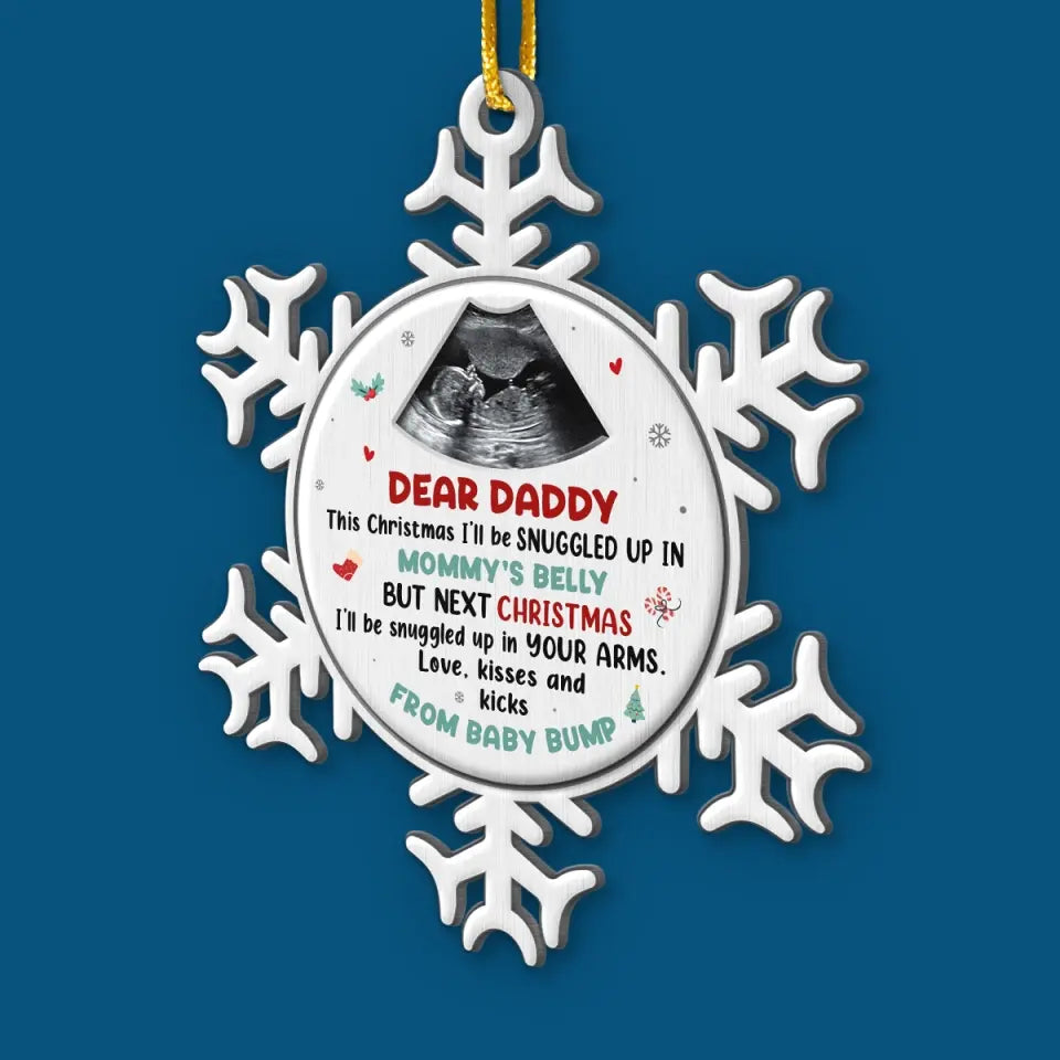 Custom Photo Loving A Baby Is A Circular Business - Family Personalized Custom Ornament - Metal Custom Shaped - Christmas Gift For Baby Kids, Newborn Baby