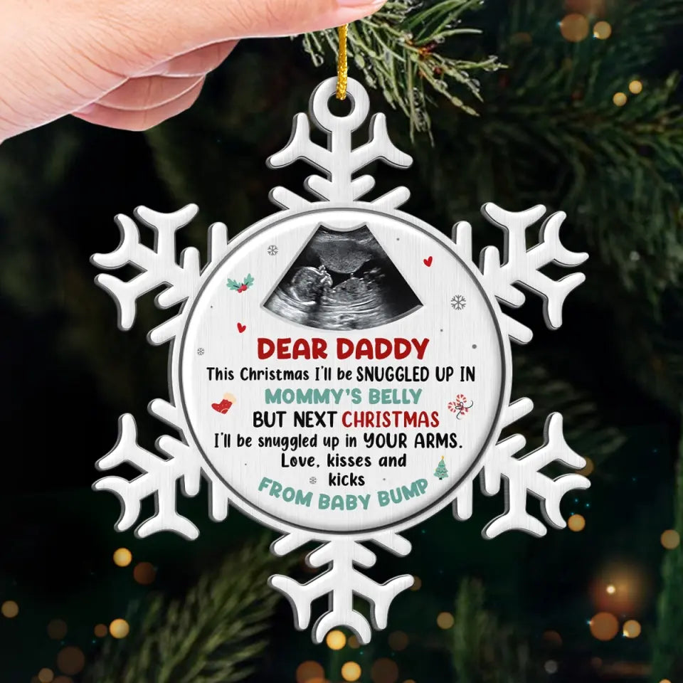 Custom Photo Loving A Baby Is A Circular Business - Family Personalized Custom Ornament - Metal Custom Shaped - Christmas Gift For Baby Kids, Newborn Baby