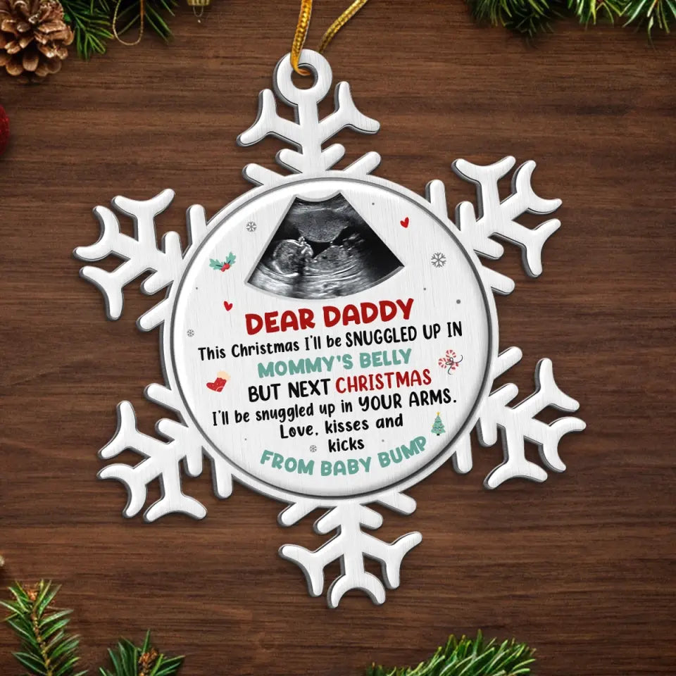 Custom Photo Loving A Baby Is A Circular Business - Family Personalized Custom Ornament - Metal Custom Shaped - Christmas Gift For Baby Kids, Newborn Baby