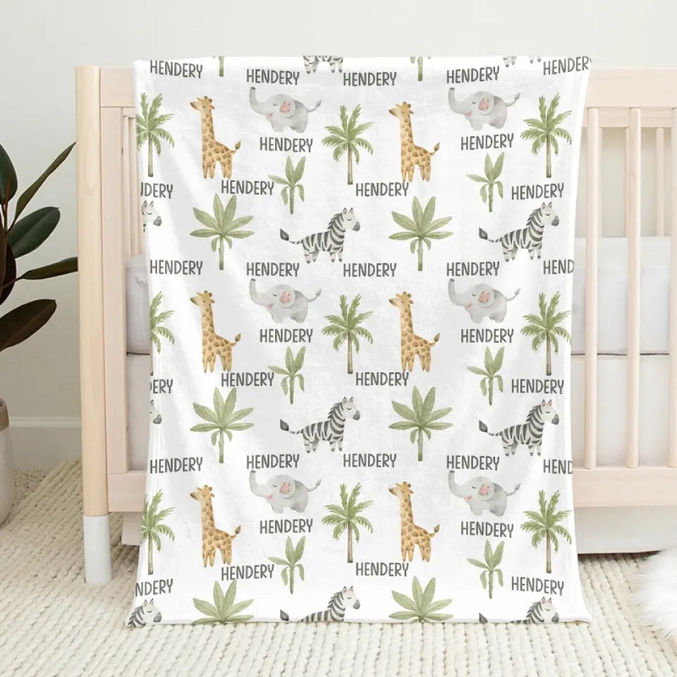 Woodland Wonders For Dreamy Nights - Family Personalized Custom Blanket - Gift For Baby Kids, Newborn Baby