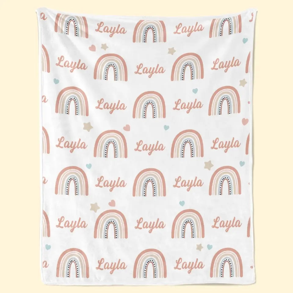 The Scent Of Baby Powder And Unconditional Love - Family Personalized Custom Blanket - Gift For Baby Kids, Newborn Baby