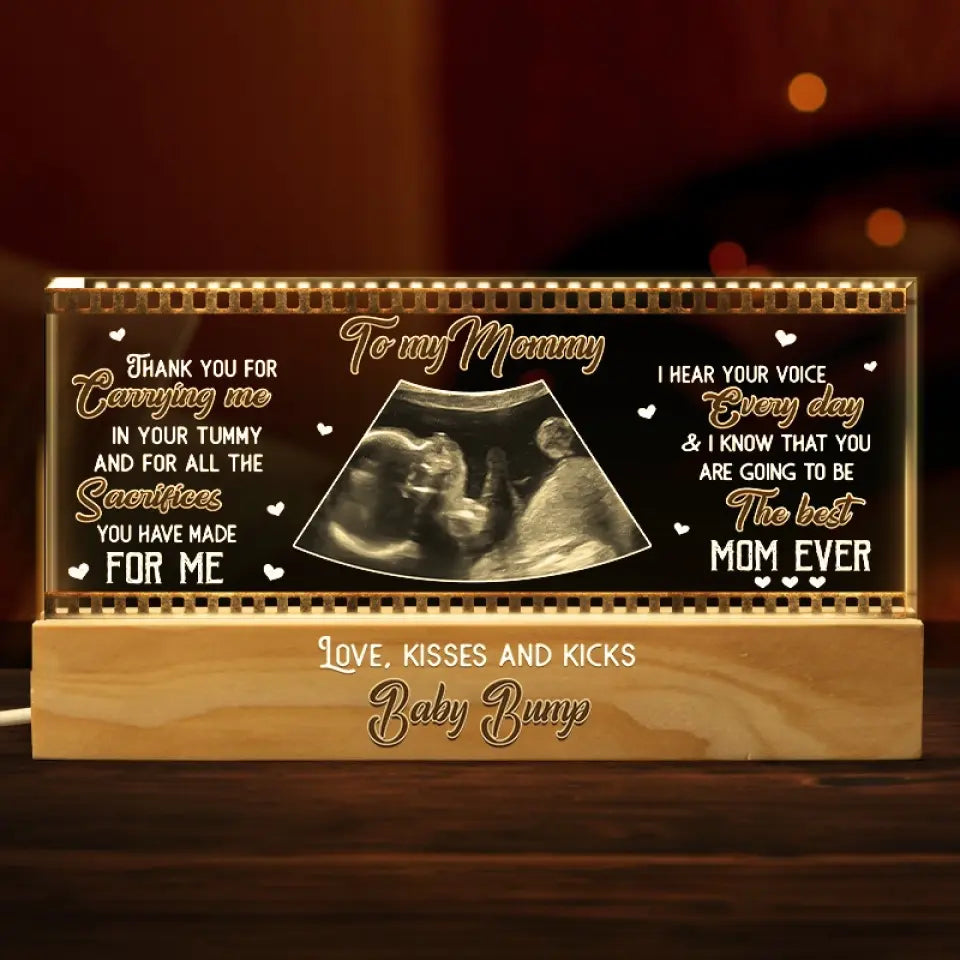 Custom Photo The Sweetest Little Part Of Destiny - Family Personalized Custom Acrylic Letters 3D LED Night Light - Gift For Baby Kids, Newborn Baby