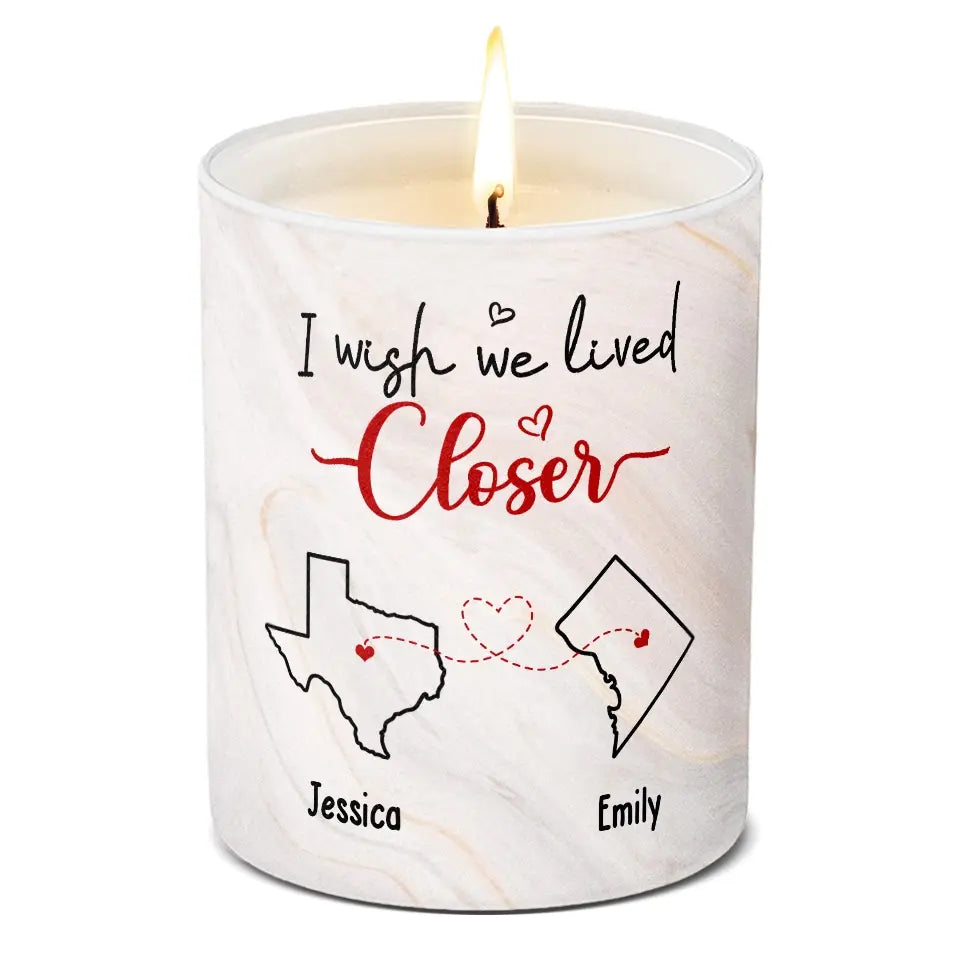 Distance Means So Little When Someone Means So Much - Bestie Personalized Custom Smokeless Scented Candle - Gift For Best Friends, BFF, Sisters