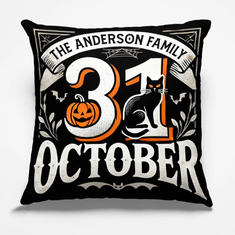Let's Get Spooky - Family Personalized Custom Pillow - Halloween Gift For Family Members