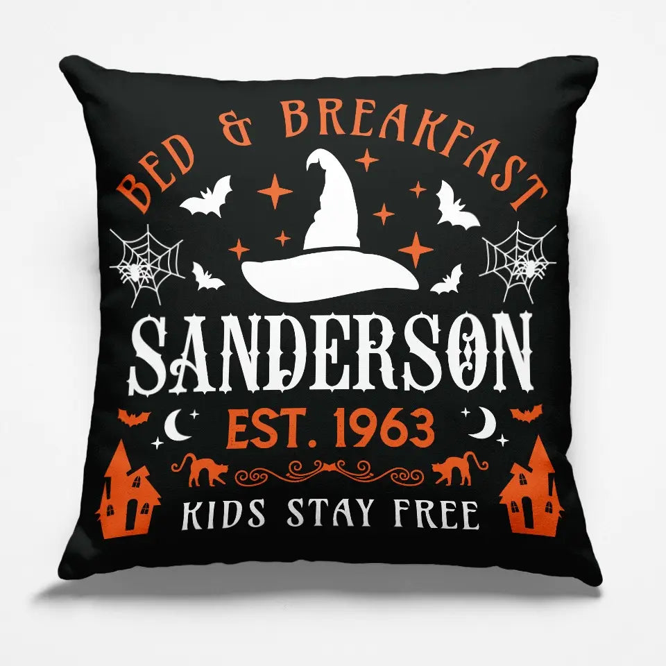 Where Spooky Delights And Sweet Dreams Collide - Family Personalized Custom Pillow - Halloween Gift For Family Members