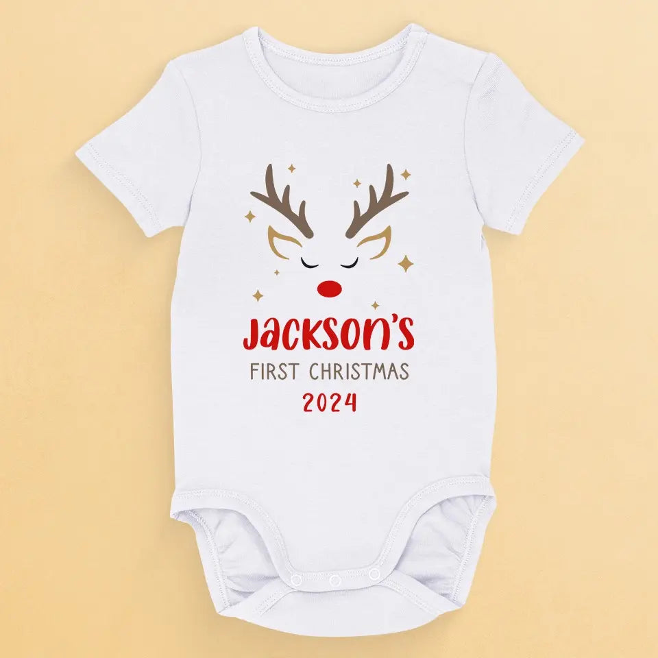 Christmas Is So Much Brighter With A Little One Around - Family Personalized Custom Baby Onesie - Christmas Gift For Baby Kids, Newborn Baby