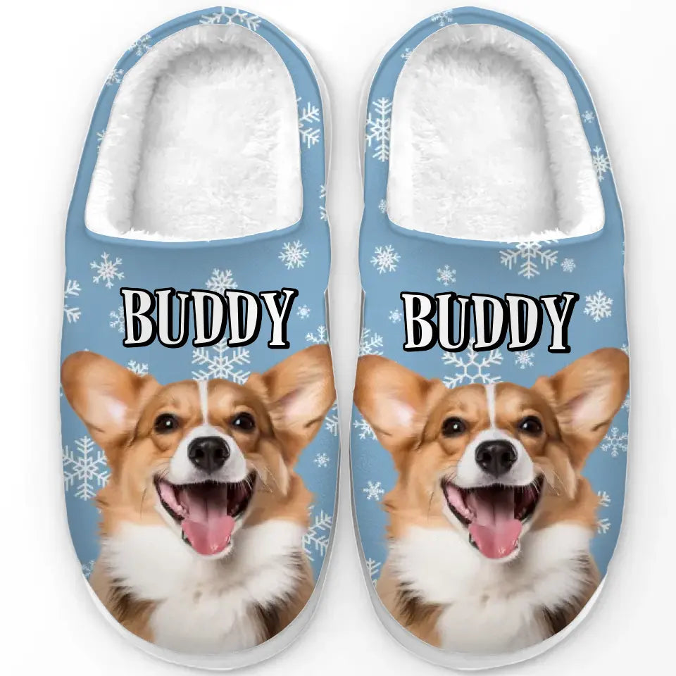 Custom Photo Merry Catmas, My Furry Friend - Dog & Cat Personalized Custom Fluffy Slippers - Christmas Gift For Pet Owners, Pet Lovers