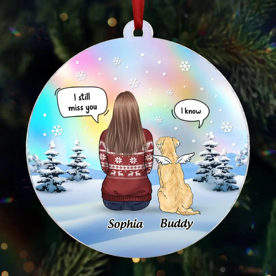 We're Always With You - Memorial Personalized Custom Hologram Ornament - Sympathy Gift, Christmas Gift For Pet Owners, Pet Lovers