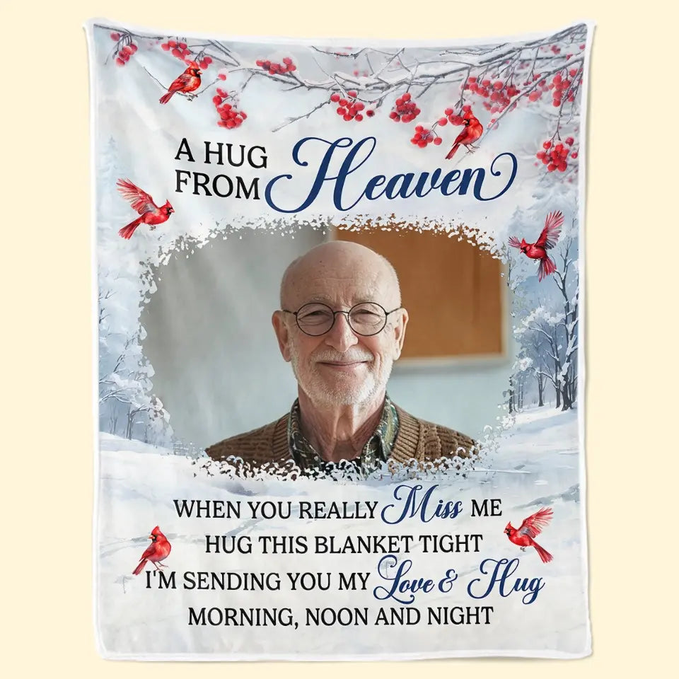 Custom Photo The Best Memories Will Always Live On In Our Hearts - Memorial Personalized Custom Blanket - Sympathy Gift For Family Members