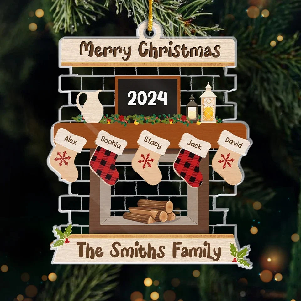 The Best Gift This Christmas Is You - Family Personalized Custom Ornament - Acrylic Custom Shaped - Christmas Gift For Family Members