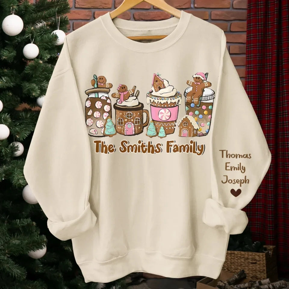 Let's Skip The Presents And Get Right To The Cookies - Family Personalized Custom Unisex Sweatshirt With Design On Sleeve - Christmas Gift For Family Members