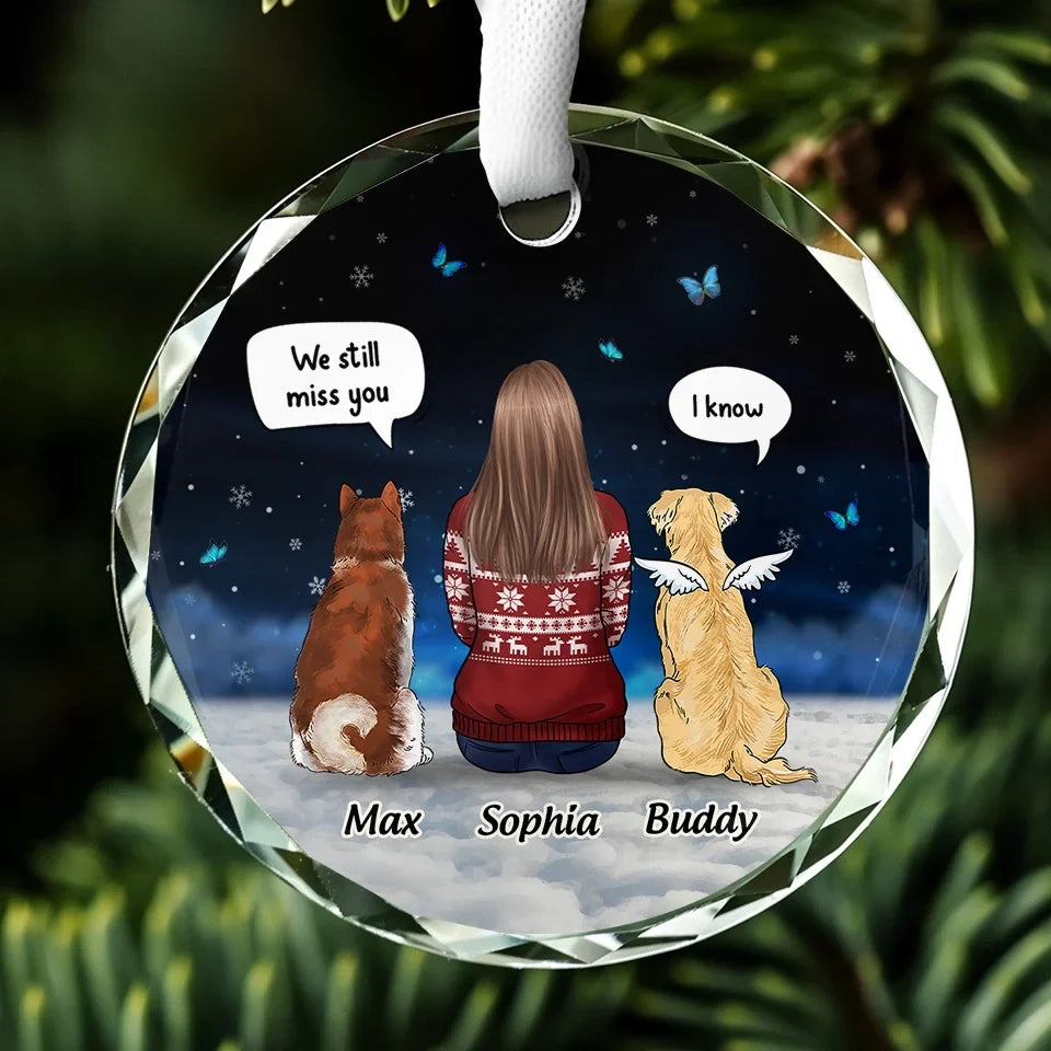 Your Spirit Runs Free - Memorial Personalized Custom Circle Glass Ornament - Sympathy Gift, Christmas Gift For Pet Owners, Pet Lovers