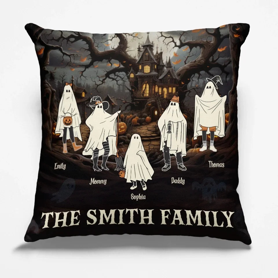Family Time Is The Best Time Especially When It’s Spooky Season - Family Personalized Custom Pillow - Halloween Gift For Family Members