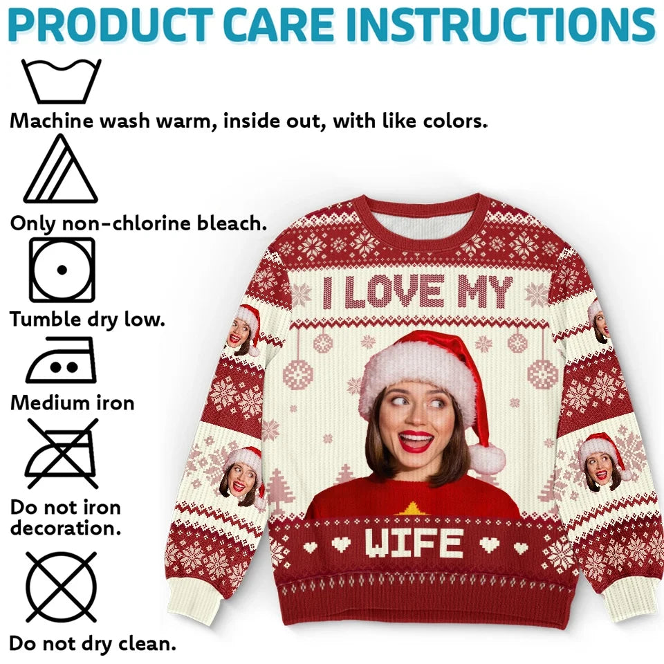 Custom Photo Holidays Are Better With You By My Side - Couple Personalized Custom Ugly Sweatshirt - Unisex Wool Jumper - Christmas Gift For Husband Wife, Anniversary