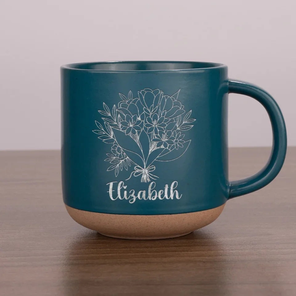 Our Friendship Blossoms Like A Garden In Spring - Bestie Personalized Custom Pottery Mug - Gift For Best Friends, BFF, Sisters