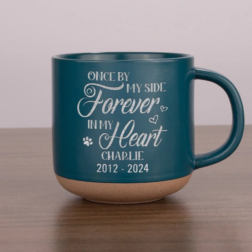 The Moment Your Heart Stopped, Mine Changed Forever - Memorial Personalized Custom Pottery Mug - Sympathy Gift For Pet Owners, Pet Lovers
