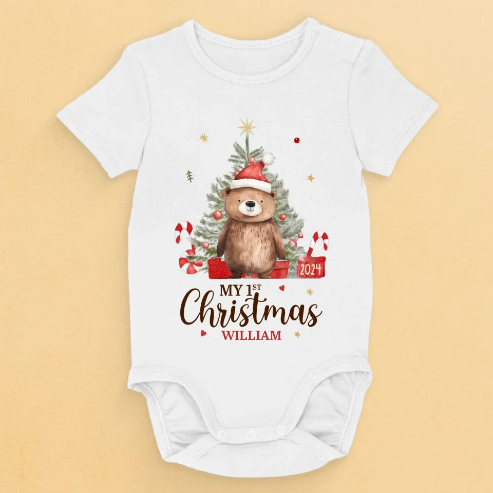 Like A Baby Bear, Full Of Cuddles And Curiosity - Family Personalized Custom Baby Onesie - Christmas Gift For Baby Kids, Newborn Baby