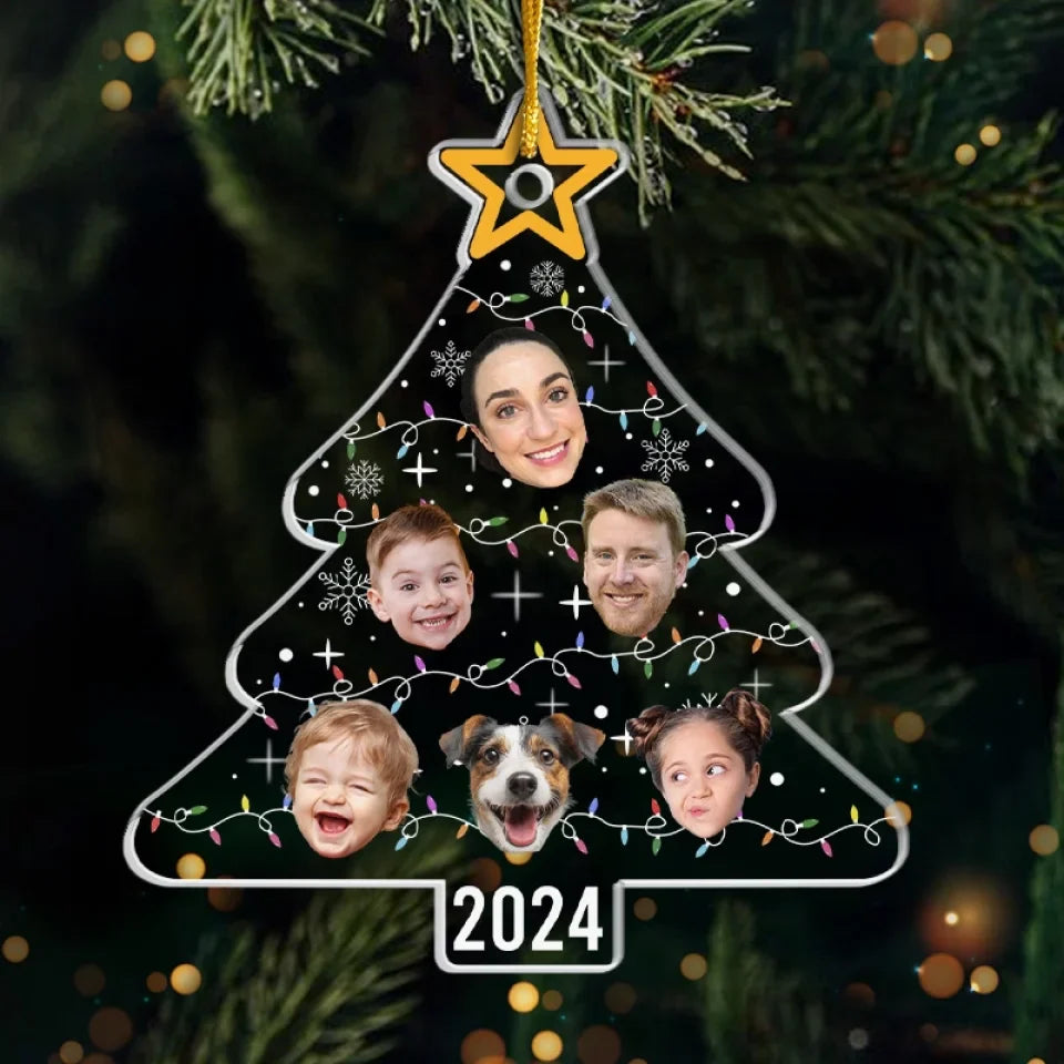Custom Photo From Little Seeds Grow Mighty Trees - Family Personalized Custom Ornament - Acrylic Custom Shaped - Christmas Gift For Family Members