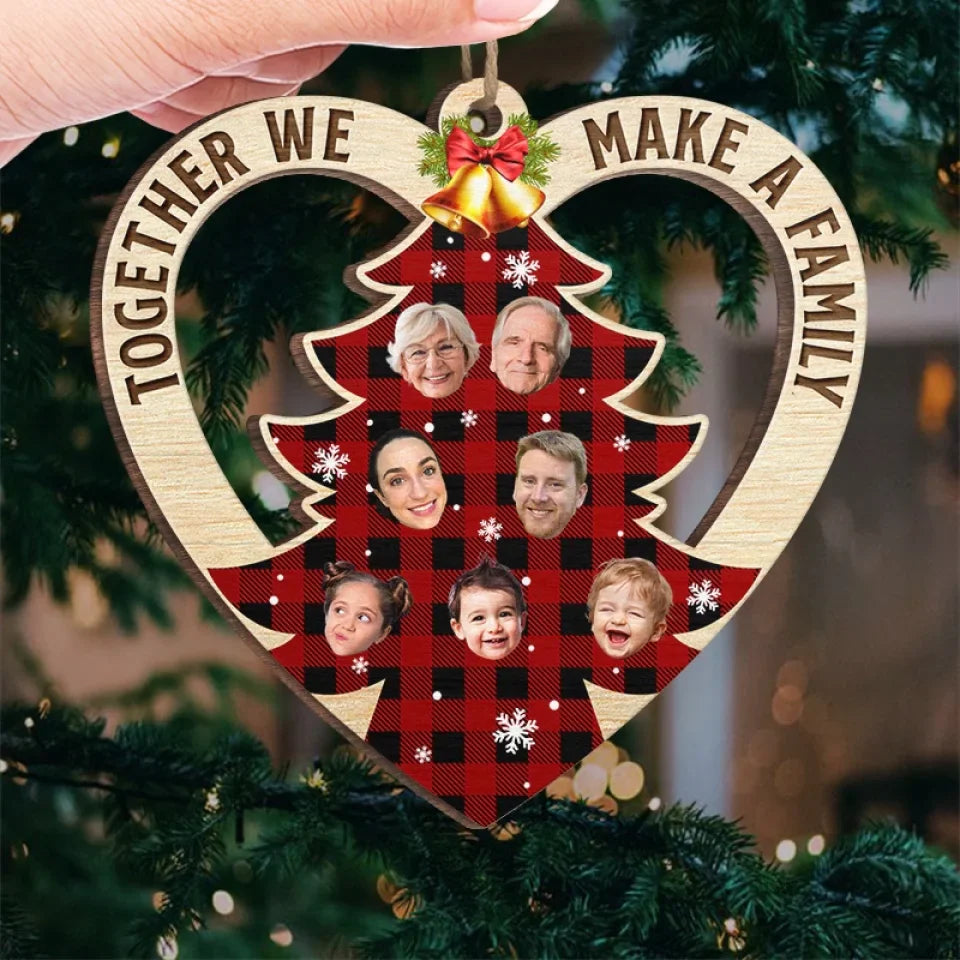 Custom Photo Love The Giver More Than The Gift - Family Personalized Custom Ornament - Wood Custom Shaped - Christmas Gift For Family Members