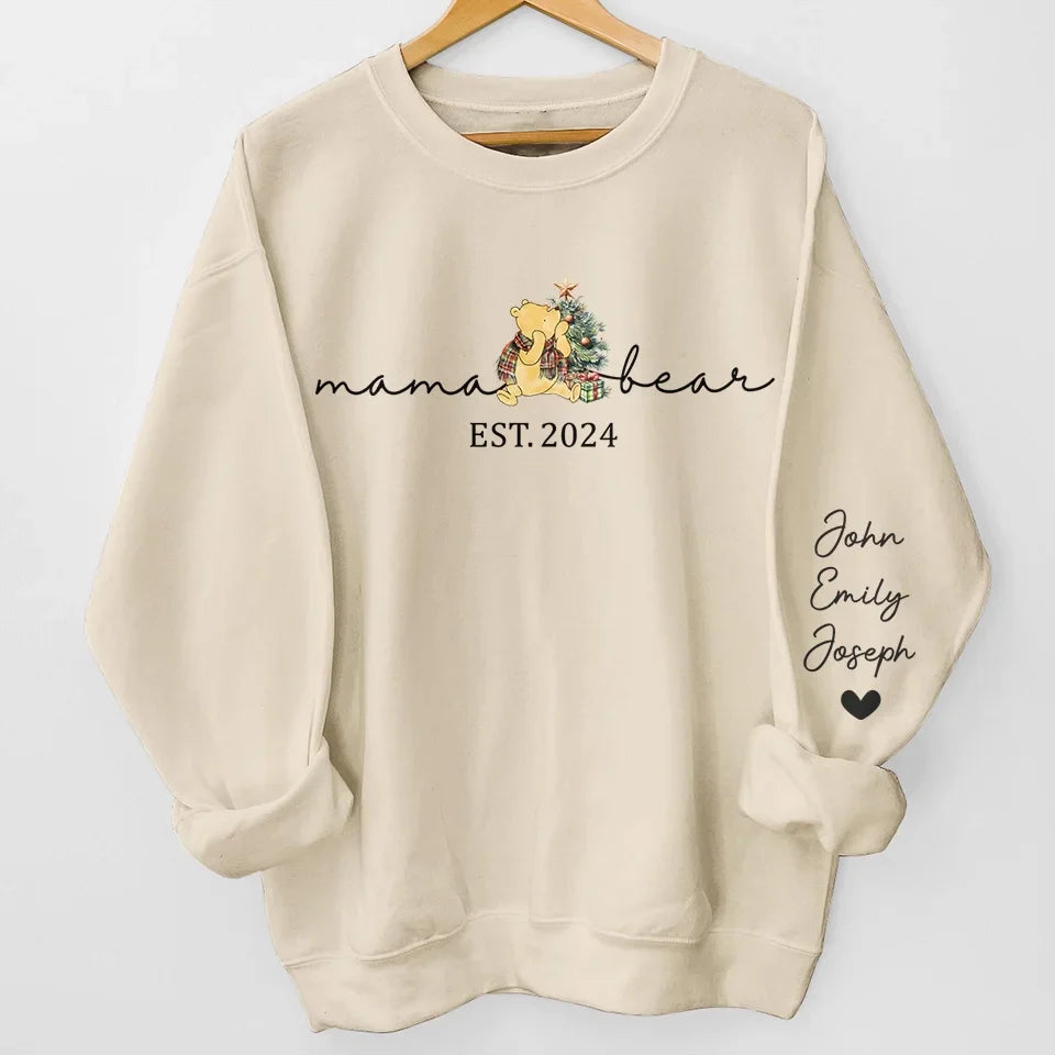 Your Love Is The Thread That Ties Our Family Together - Family Personalized Custom Unisex Sweatshirt With Design On Sleeve - Christmas Gift For Mom, Grandma