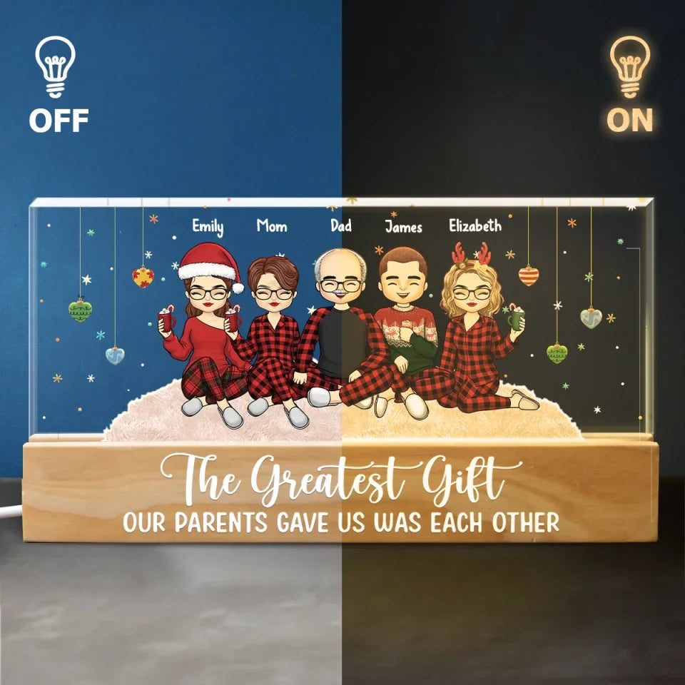 At Christmas, All Roads Lead Home - Family Personalized Custom Acrylic Letters 3D LED Night Light - Christmas Gift For Family Members