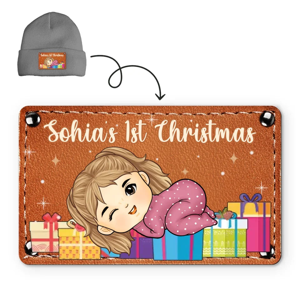 First Christmas Snuggles, First Christmas Giggles - Family Personalized Custom Baby Beanie Hat - Christmas Gift For Baby Kids, Newborn Baby