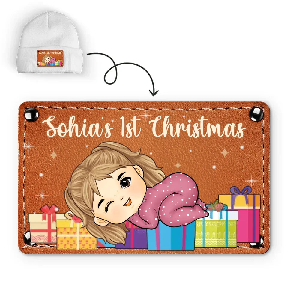 First Christmas Snuggles, First Christmas Giggles - Family Personalized Custom Baby Beanie Hat - Christmas Gift For Baby Kids, Newborn Baby