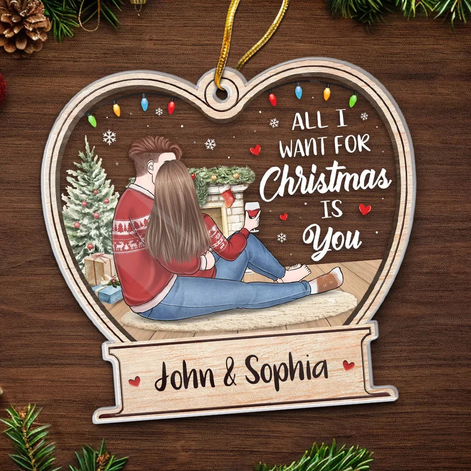 As Long As We Love, There Will Always Be Christmas - Couple Personalized Custom Ornament - Acrylic Custom Shaped - Christmas Gift For Husband Wife, Anniversary