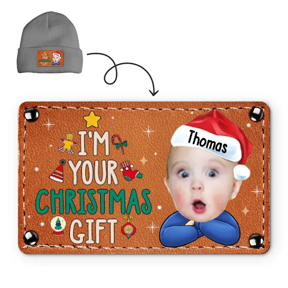 Custom Photo I'm Your Christmas Gift - Family Personalized Custom Baby Beanie Hat - Christmas Gift For Baby Kids, Newborn Baby