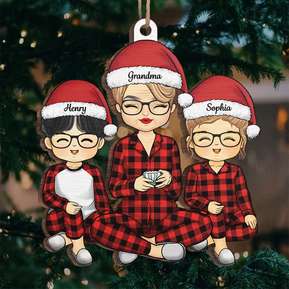 Love And Laughter Fill Our Home This Christmas - Family Personalized Custom Ornament - Wood Custom Shaped - Christmas Gift For Grandma