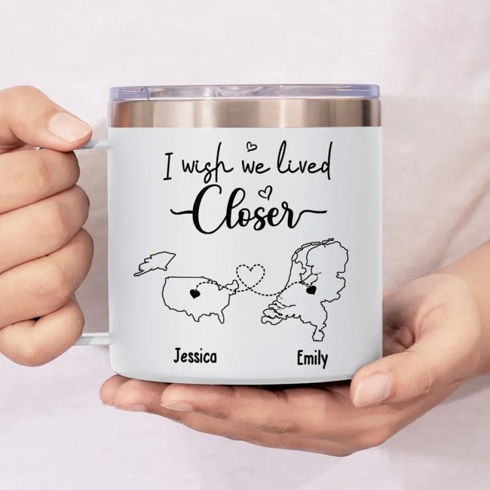 Good Friends And Good Drinks Make Life Better - Bestie Personalized Custom 14oz Stainless Steel Tumbler With Handle - Gift For Best Friends, BFF, Sisters