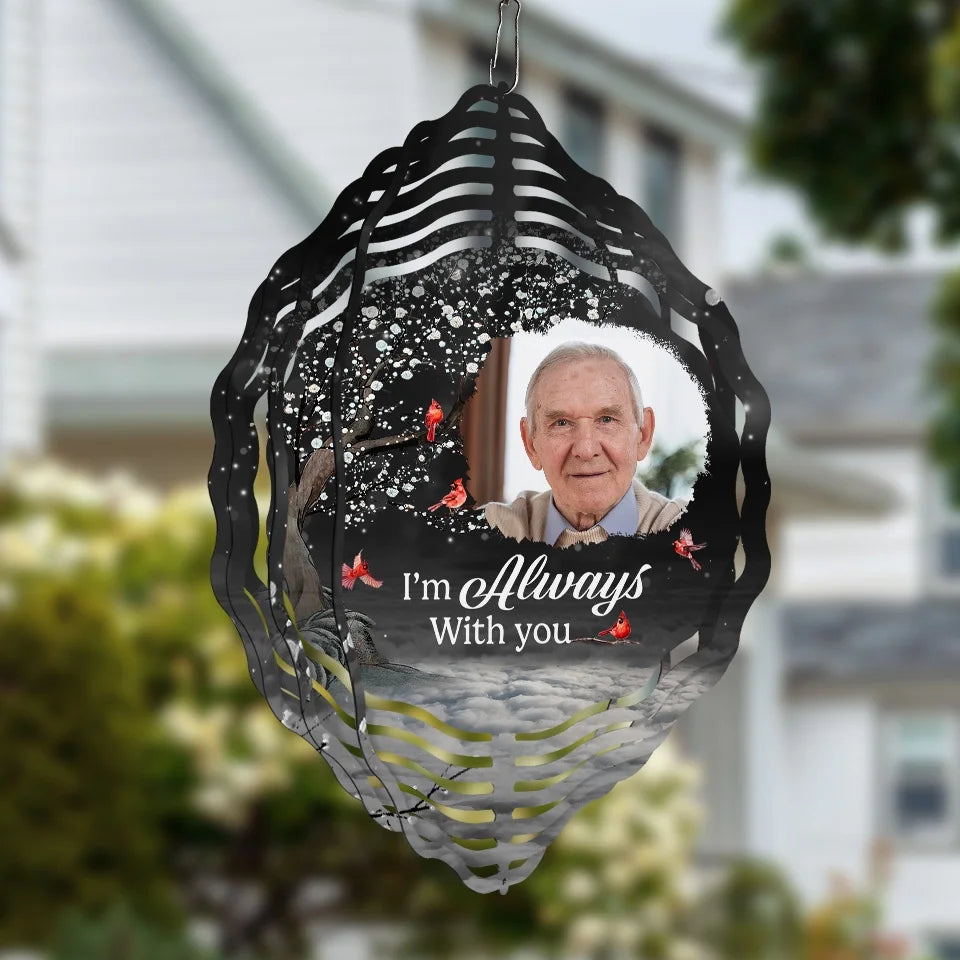 Custom Photo Nothing Can Ever Take Away A Love The Heart Holds - Memorial Personalized Custom Wind Spinner - Sympathy Gift For Family Members