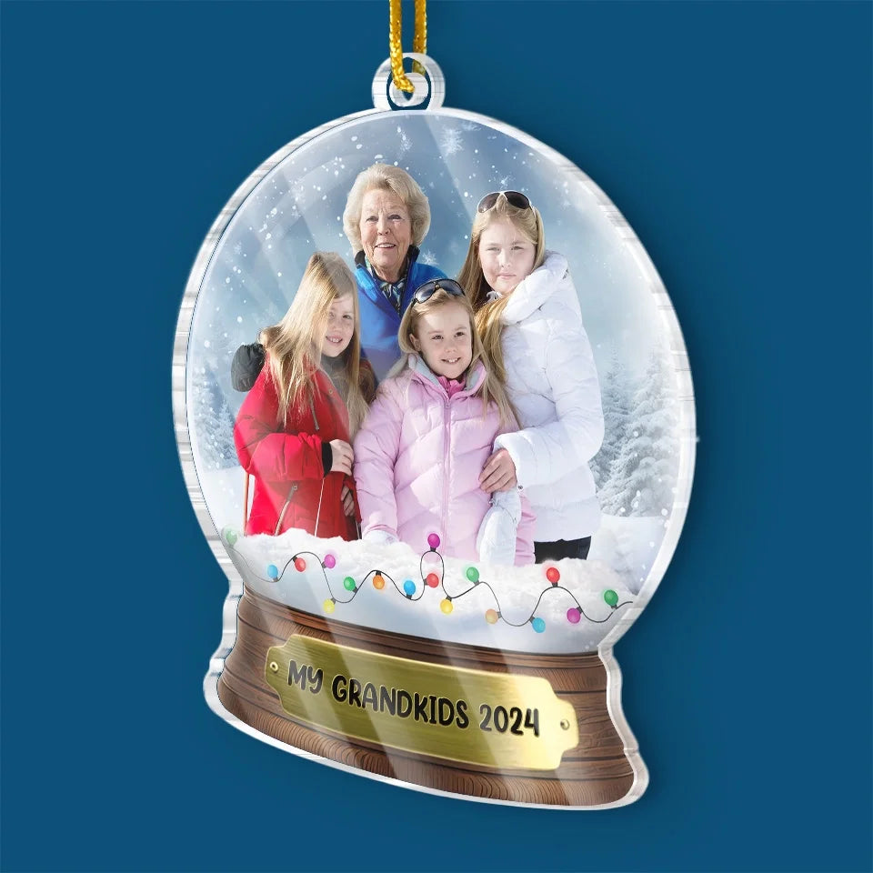 Custom Photo There Is No Distance That Can Lessen A Grandparent’s Love - Family Personalized Custom Ornament - Acrylic Custom Shaped - Christmas Gift For Grandma, Grandpa
