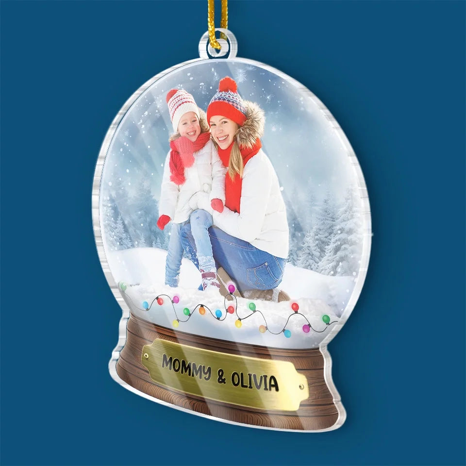 Custom Photo Thank You For Blessing My Life Every Day - Family Personalized Custom Ornament - Acrylic Custom Shaped - Christmas Gift For Mom, Daughter