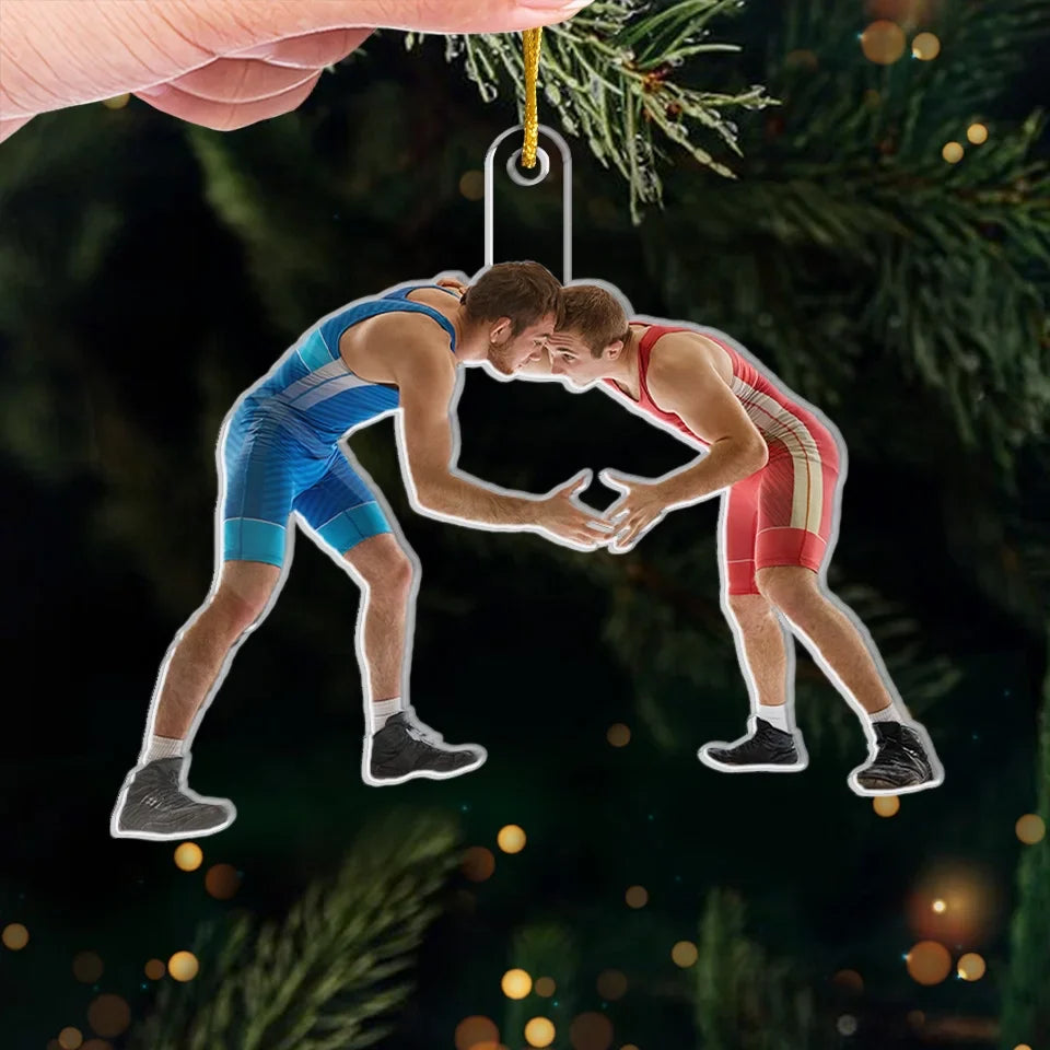 Custom Photo Sweat Now, Shine Later - Personalized Custom Ornament - Acrylic Custom Shaped - Christmas Gift For Sport Lovers, Sport Players