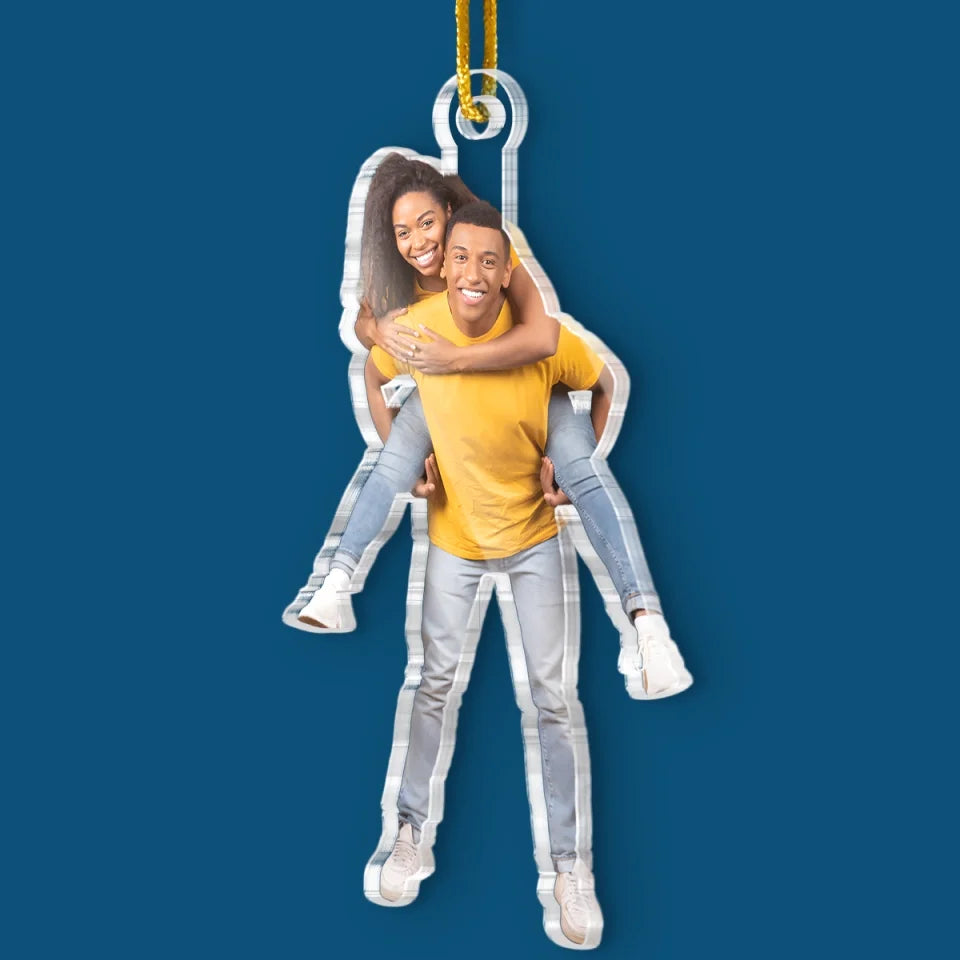 Custom Photo My World Is Filled With Cheer And You This Christmas - Couple Personalized Custom Ornament - Acrylic Custom Shaped - Christmas Gift For Husband Wife, Anniversary