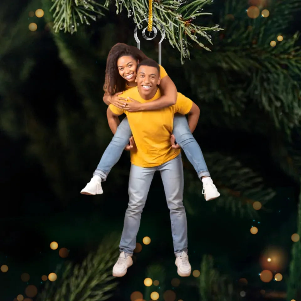 Custom Photo My World Is Filled With Cheer And You This Christmas - Couple Personalized Custom Ornament - Acrylic Custom Shaped - Christmas Gift For Husband Wife, Anniversary