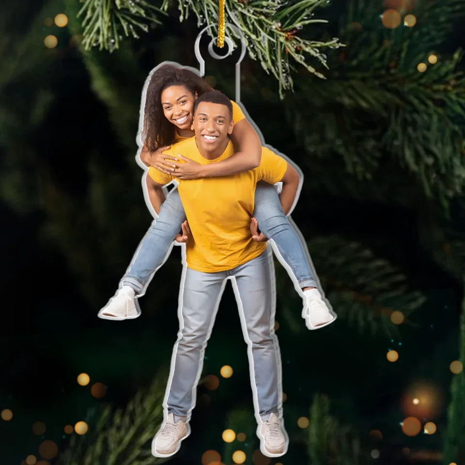 Custom Photo My World Is Filled With Cheer And You This Christmas - Couple Personalized Custom Ornament - Acrylic Custom Shaped - Christmas Gift For Husband Wife, Anniversary