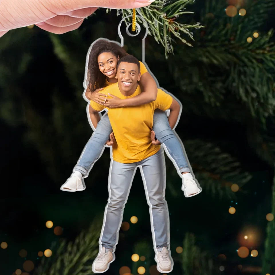 Custom Photo My World Is Filled With Cheer And You This Christmas - Couple Personalized Custom Ornament - Acrylic Custom Shaped - Christmas Gift For Husband Wife, Anniversary