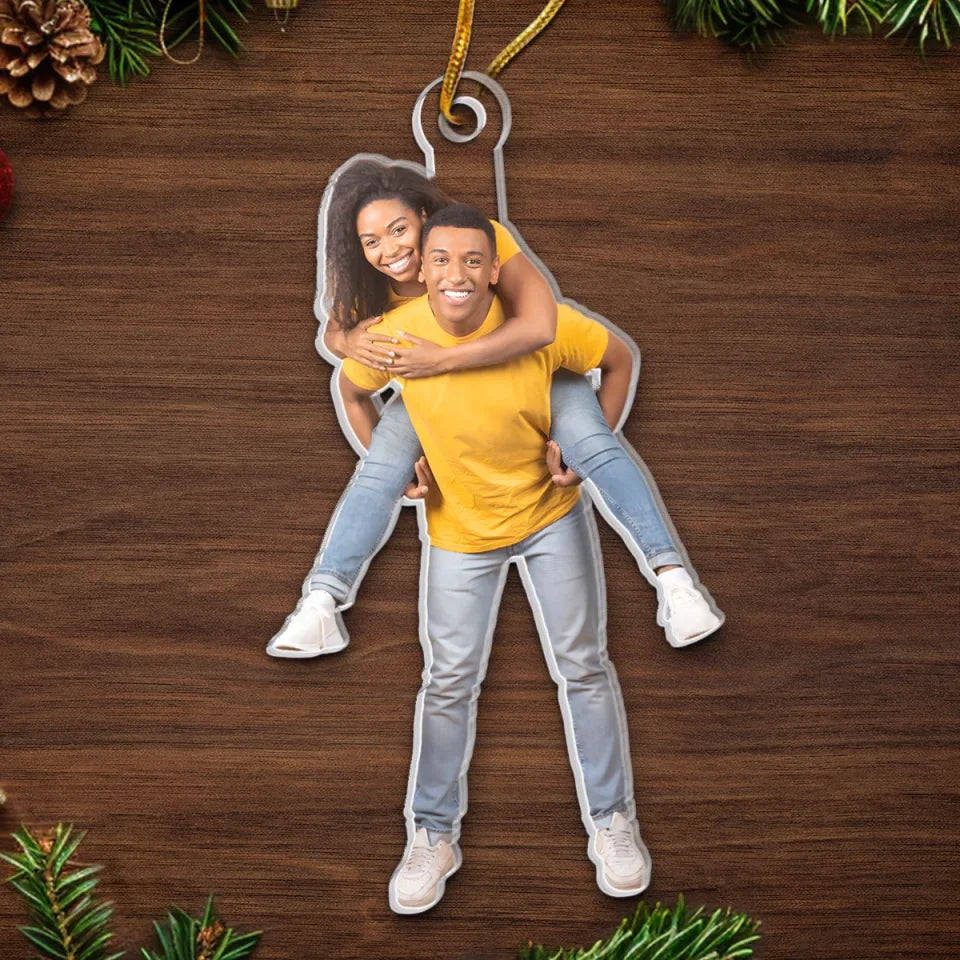 Custom Photo My World Is Filled With Cheer And You This Christmas - Couple Personalized Custom Ornament - Acrylic Custom Shaped - Christmas Gift For Husband Wife, Anniversary