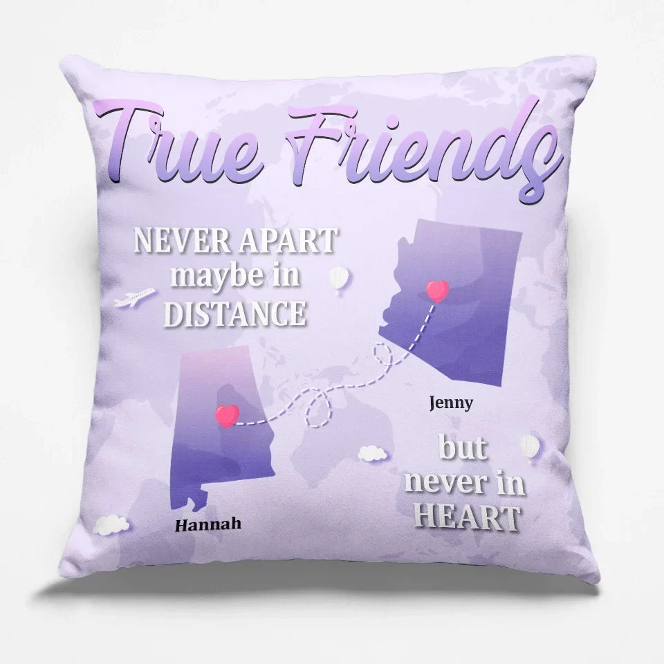 Distance Is Just A Test Of Our Friendship - Bestie Personalized Custom Pillow - Gift For Best Friends, BFF, Sisters